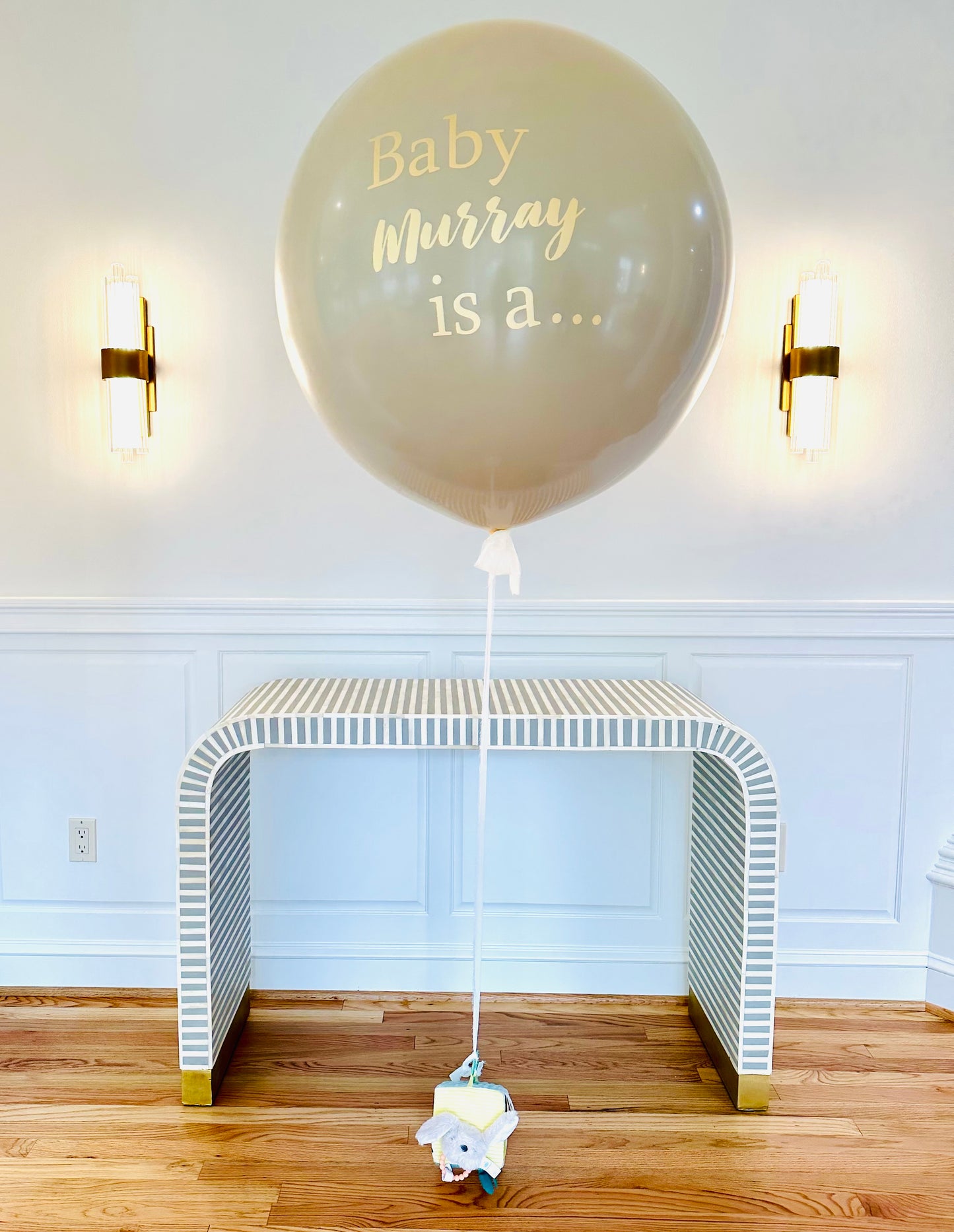 Gender Reveal Jumbo Balloon with ribbon or tassel